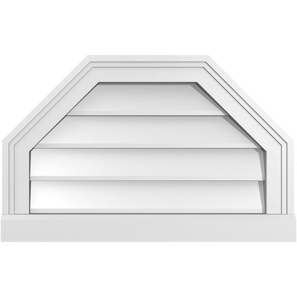 Octagonal Top Surface Mount PVC Gable Vent w/ 2